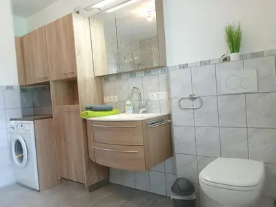 Ein Badezimmer in der Unterkunft Ferienwohnung Pinzenhof - Kemnath