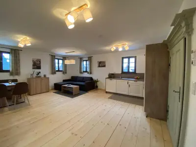 Ein Sitzbereich in der Unterkunft Mühlenhof Mähring