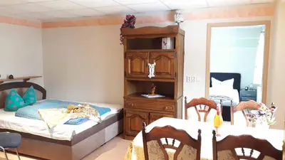 Ein Bett oder Betten in einem Zimmer der Unterkunft Ferienwohnung Suetovius