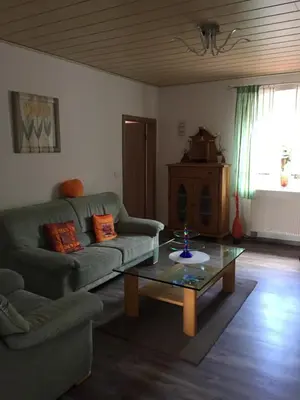 Ein Sitzbereich in der Unterkunft Gasthaus Riebel
