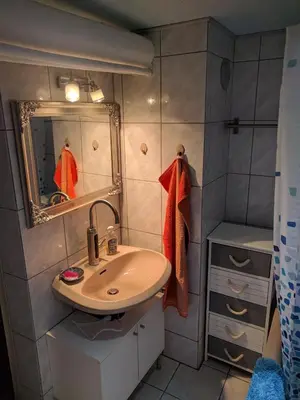 Ein Badezimmer in der Unterkunft Ferienhaus Johanna & Ferienwohnung Thum