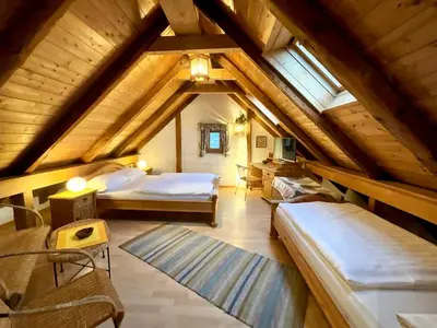 Ein Bett oder Betten in einem Zimmer der Unterkunft Landhotel Schwärzhof