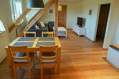 TV/Unterhaltungsangebot in der Unterkunft Ferienwohnung Wölfel