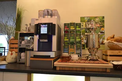 Kaffee-/Teezubehör in der Unterkunft Hotel-Pension Vier Jahreszeiten