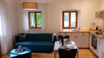 Küche/Küchenzeile in der Unterkunft HOF ELF