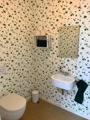 Ein Badezimmer in der Unterkunft Ferienhaus am Park am Röhrensee