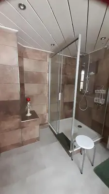 Ein Badezimmer in der Unterkunft Ferienwohnung am Querweg