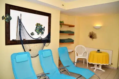 Ein Sitzbereich in der Unterkunft Parkhotel Helene