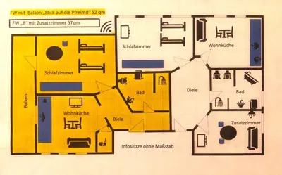 Grundriss der Unterkunft Ferienwohnung Schieder