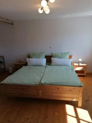 Ein Bett oder Betten in einem Zimmer der Unterkunft Ferienhaus Wastl 91355 Hiltpoltstein,Möchs 11
