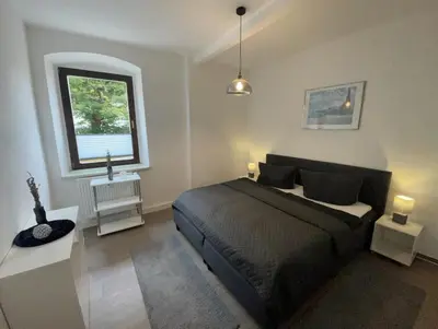 Ein Bett oder Betten in einem Zimmer der Unterkunft Fewos4seasons