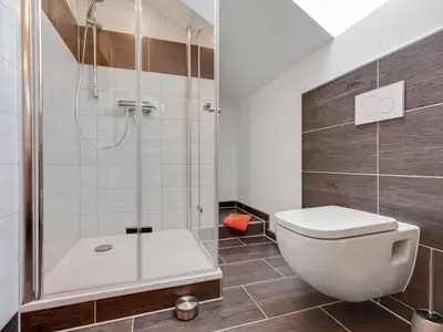 Ein Badezimmer in der Unterkunft Feriendomizil Fichtelherz
