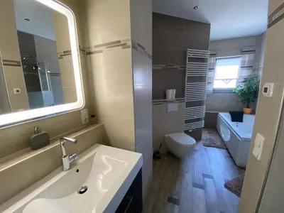 Ein Badezimmer in der Unterkunft Gästehaus Reiger