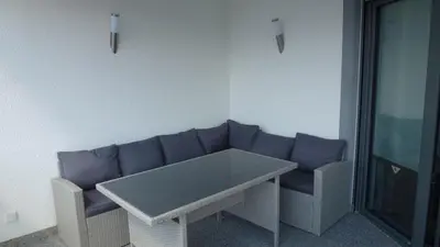 Ein Sitzbereich in der Unterkunft Gästehaus Reiger
