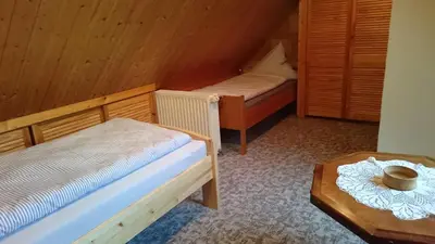 Ein Bett oder Betten in einem Zimmer der Unterkunft Ferienwohnung Louise
