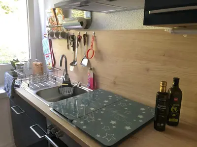 Küche/Küchenzeile in der Unterkunft Schaefers Ferienwohnung
