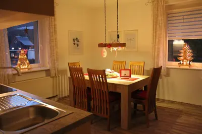 TV/Unterhaltungsangebot in der Unterkunft Ferienwohnung Beate Oberwiesenthal - 70qm - ideal für Familien und Paare - 2 Schlafzimmer - große Wohnküche - Parkplatz
