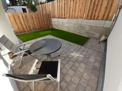 Ein Patio oder anderer Außenbereich in der Unterkunft Ferienwohnung Jurastein