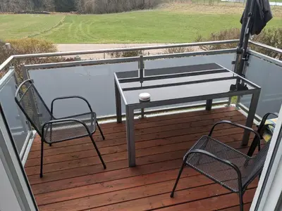 Ein Balkon oder eine Terrasse in der Unterkunft Ferienwohnung Lang