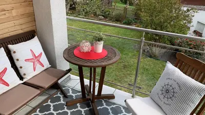 Ein Balkon oder eine Terrasse in der Unterkunft CROSSHILL Appartements - Charmante und helle Wohnung