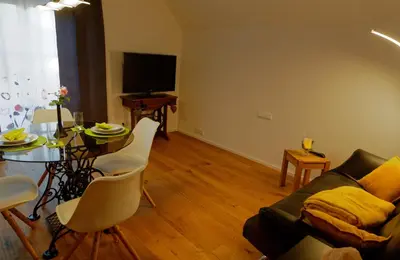 TV/Unterhaltungsangebot in der Unterkunft Ferienwohnung Peuker