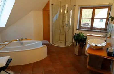 Ein Badezimmer in der Unterkunft Ferienwohnung Peuker