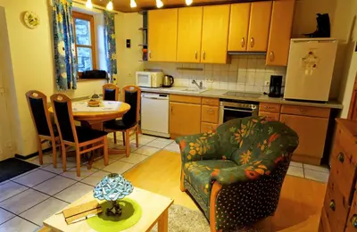 Küche/Küchenzeile in der Unterkunft Ferienwohnung Peuker