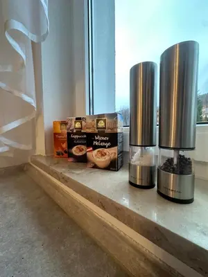 Küche/Küchenzeile in der Unterkunft Gemütliches Appartement - WBS
