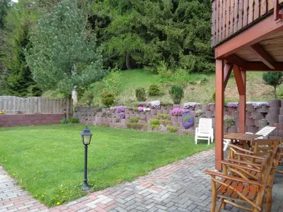 Ein Garten an der Unterkunft Ferienhaus Bauer