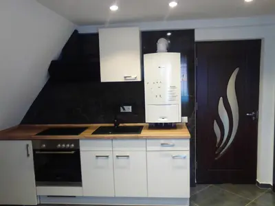 Küche/Küchenzeile in der Unterkunft Ferienwohnung Harmonie