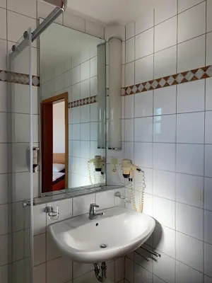 Ein Badezimmer in der Unterkunft Ferienappartement mit Panoramablick
