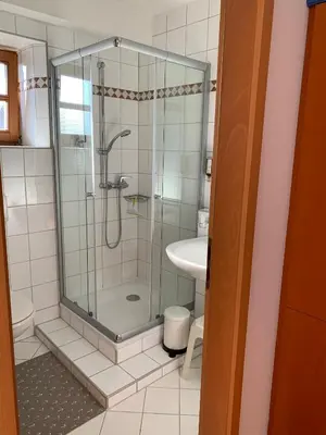 Ein Badezimmer in der Unterkunft Ferienappartement mit Panoramablick