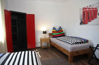 Ein Bett oder Betten in einem Zimmer der Unterkunft Fichtelherz Herzerl - Erdgeschoss barrierefrei - a47177