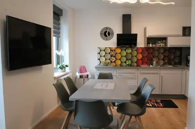 Küche/Küchenzeile in der Unterkunft Ferienwohnung Schöneck