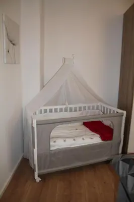 Ein Bett oder Betten in einem Zimmer der Unterkunft Ferienwohnung Schöneck