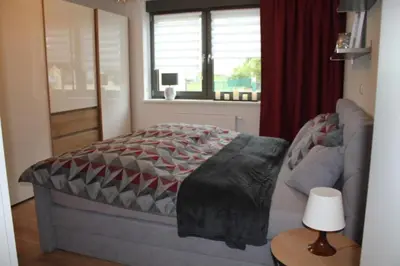 Ein Bett oder Betten in einem Zimmer der Unterkunft Ferienwohnung Schöneck