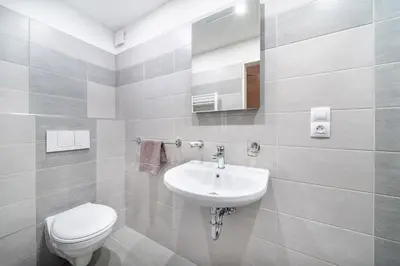 Ein Badezimmer in der Unterkunft Pension Delicato