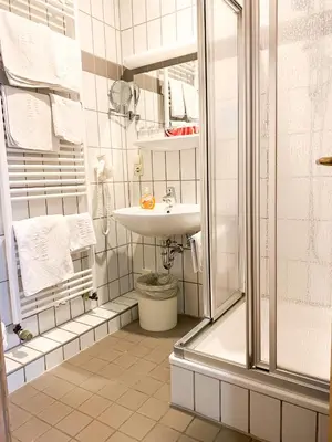 Ein Badezimmer in der Unterkunft Landhotel Bauernschmitt
