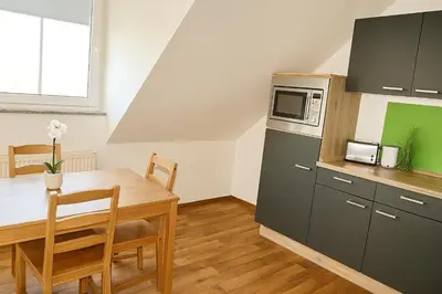 Küche/Küchenzeile in der Unterkunft SUNNYHOME Monteurwohnungen und Apartments in Schwandorf