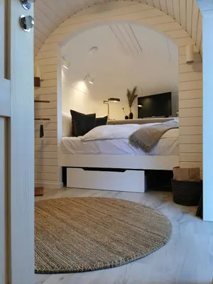 Ein Bett oder Betten in einem Zimmer der Unterkunft Zum G'Leut