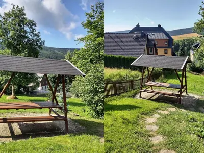 Ein Garten an der Unterkunft Ferienhaus, Oberwiesenthal