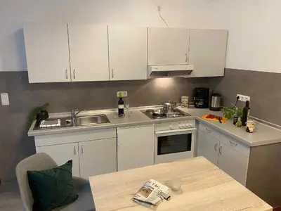 Küche/Küchenzeile in der Unterkunft Appartement-Hotel Sibyllenbad