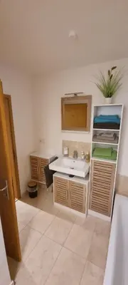 Küche/Küchenzeile in der Unterkunft Ferienwohnung Tom