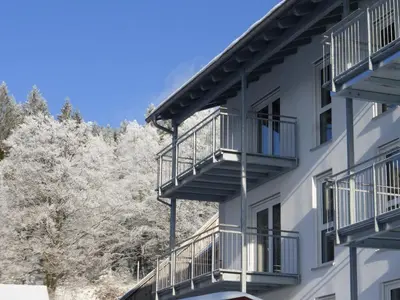 Ein Balkon oder eine Terrasse in der Unterkunft Fränkische Linie - Radspitz-Ferienwohnungen