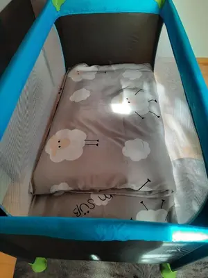 Ein Bett oder Betten in einem Zimmer der Unterkunft Ferienwohnung Schötz