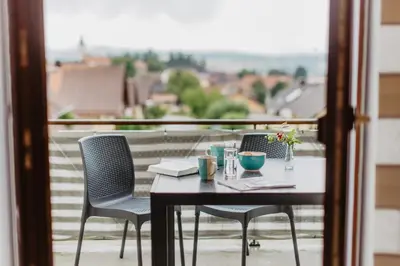 Ein Balkon oder eine Terrasse in der Unterkunft Ferienwohnung Reitinger