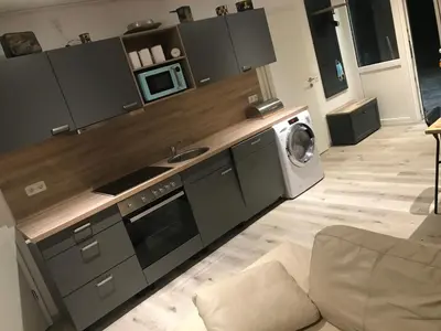 Küche/Küchenzeile in der Unterkunft Ferienwohnung auf dem Land