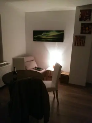Ein Sitzbereich in der Unterkunft Alte Bäckerei Antonsthal