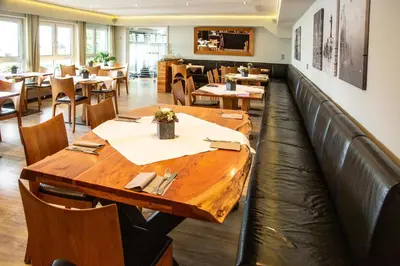 Ein Sitzbereich in der Unterkunft Hotel Russweiher