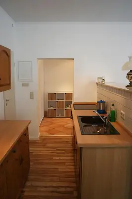 Küche/Küchenzeile in der Unterkunft Ferienwohnung am Mühlbach
